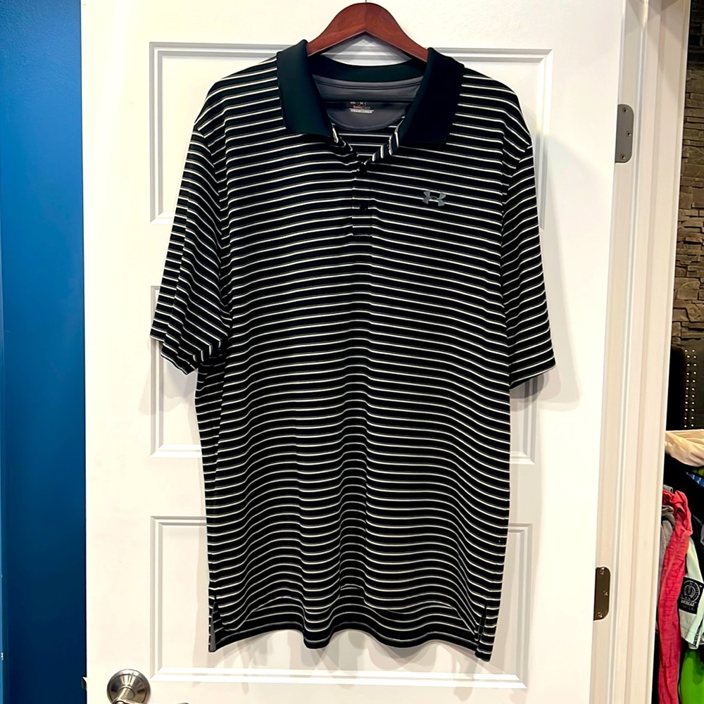 Under armour black polo